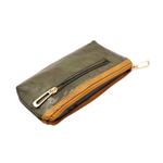Compact Leather Zip Pouch | Mini Organizer Bag