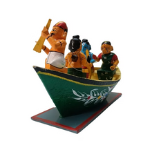 Handcrafted & perfectly handpainted wooden Rama Sita Lakshmana and boat man