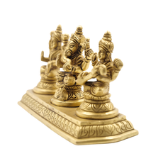Handcrafted Pembarthy Brass Trio Idol Lakshmi Ganesh Saraswathi