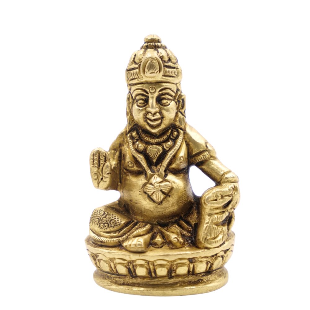 Pembarthy Brass Kuberudu Idol Small Handcrafted Divine Decor