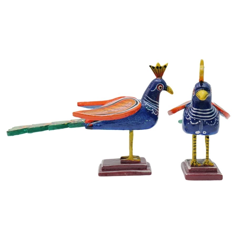 IndiaFx Handcrafted Kondapalli Peacock Set