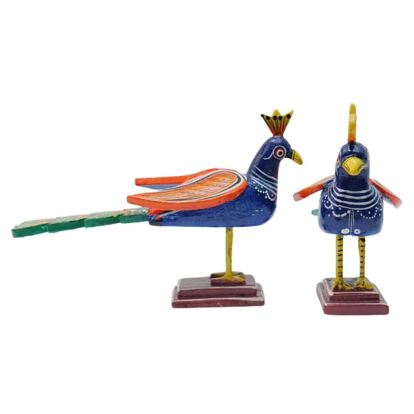 IndiaFx Handcrafted Kondapalli Peacock Set