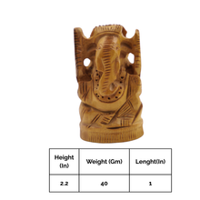 Small Wooden Ganesha Idol Minimal Handmade Spiritual Decor