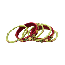 Handmade Bridal Bangles Set Silk Thread Jewelry (Size 2.8)
