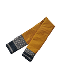 Cotton Saree with Big Border Elegant Mustard Traditional Wear