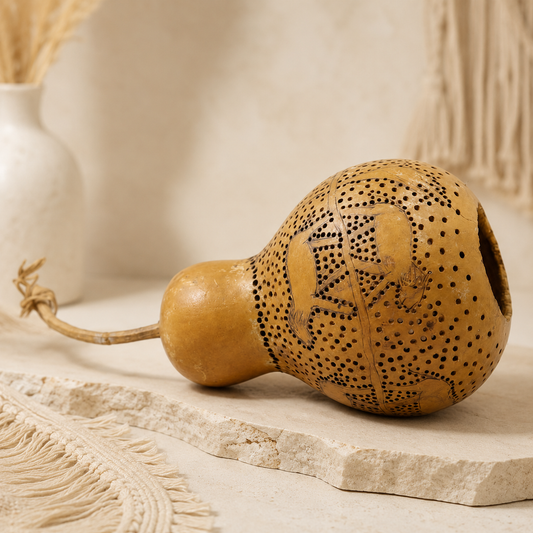 Natural Bottle Gourd Lamp Rustic Ambient Light Decor