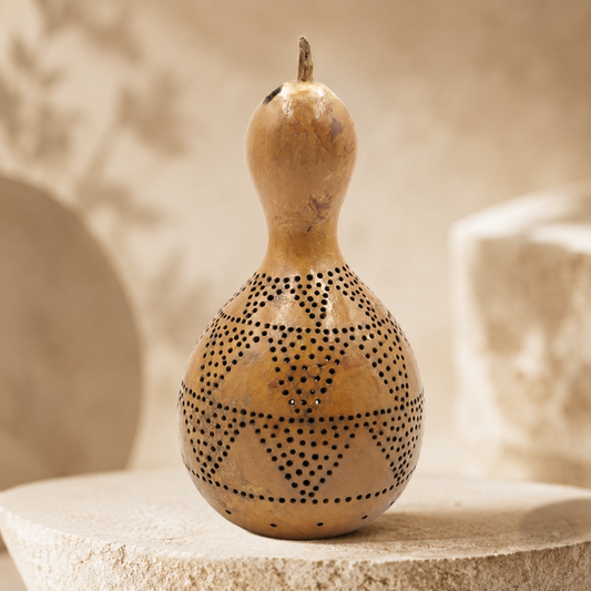 Handmade Bottle Gourd Lamp Rustic Eco-Friendly Lighting Decor