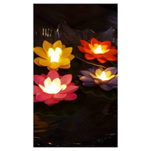 Lotus Flower Floating Diya Set with Water Sensor (Set of 6)