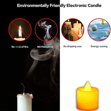 Warm Ambience LED Candle Set Smoke Free (Pack of 12)
