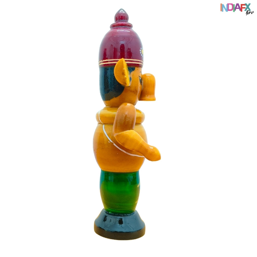 Eco-Ganpati Vibes | Handcrafted Etikoppaka Ganesha Idol
