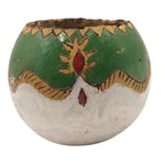 Natural Bottle Gourd Planter - Hand-Painted Decorative Bowl
