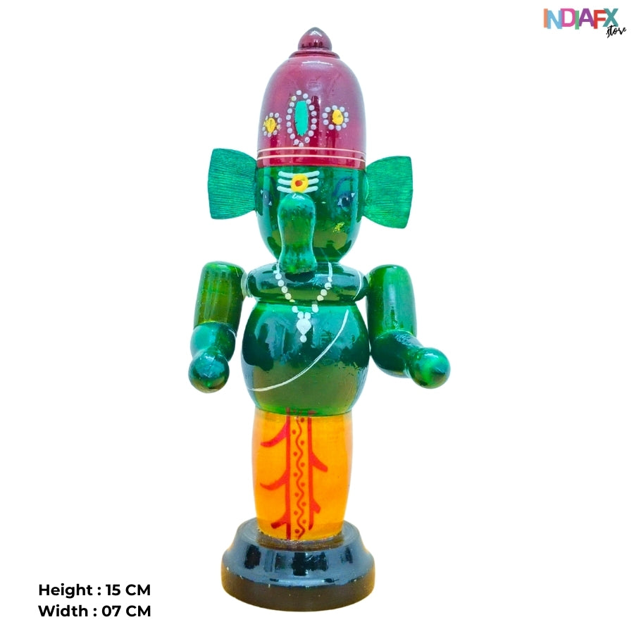 Eco-Ganpati Vibes | Handcrafted Etikoppaka Ganesha Idol
