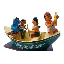 Handcrafted & perfectly handpainted wooden Rama Sita Lakshmana and boat man