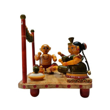 Indiafx Hand Crafted - Etikoppaka Toy - Beautiful Marriage Mandapam