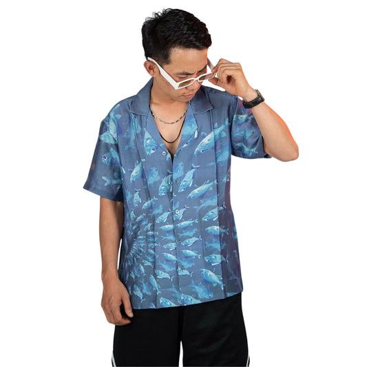 Starforya Fish Spiral Shirt – Ocean Blue Mood