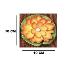 Lotus Flower Floating Diya Set with Water Sensor (Set of 6)