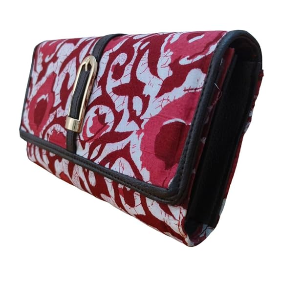 Handmade Ikkat Wallet for Women (20 cm) – Authentic Handloom Purse