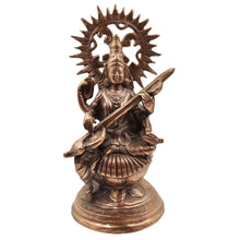 Divine Wisdom for Your Space – Handcrafted Saraswati Devi Brass Idol