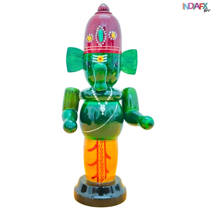 Eco-Ganpati Vibes | Handcrafted Etikoppaka Ganesha Idol