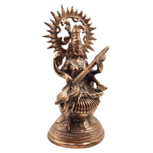 Divine Wisdom for Your Space – Handcrafted Saraswati Devi Brass Idol