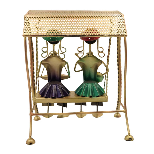 Handcrafted Metal Tribal Musician Swing Showpiece