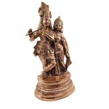 Eternal Love in Divine Form – Handcrafted Radha Krishna Brass Idol