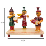 IndiaFx Handcrafted Etikoppaka Burrakatha Set | 22 CM