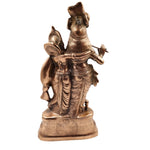 Eternal Love in Divine Form – Handcrafted Radha Krishna Brass Idol