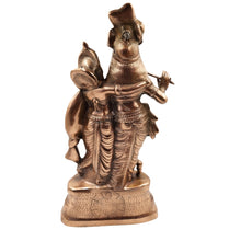 Eternal Love in Divine Form – Handcrafted Radha Krishna Brass Idol