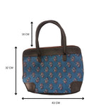 Fabric Laptop bag - made with hand block print | Size 17 Inches