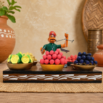 Kondapalli Wooden Vegetable Vendor Showpiece
