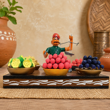 Kondapalli Wooden Vegetable Vendor Showpiece