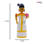 Handcrafted Etikoppaka Kerala Lady Showpiece Toy
