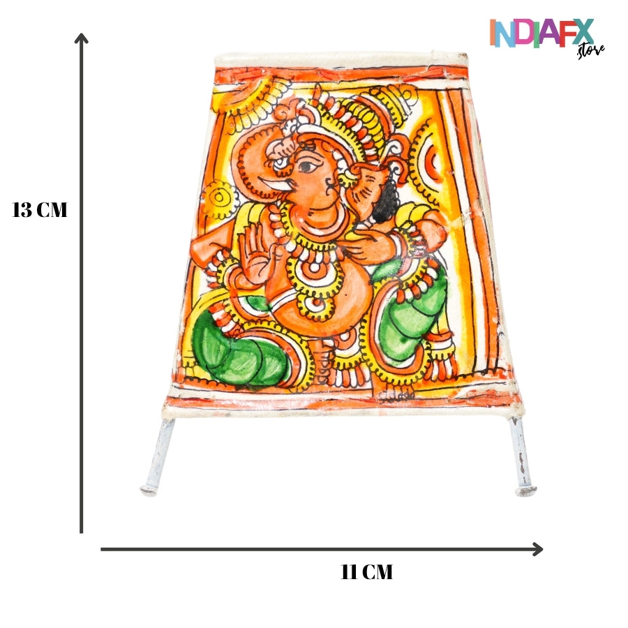 Tholu Bommalata Leather Lamp - Hand-Painted by Andhra Artisans (13cm)