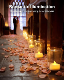 Warm Ambience LED Candle Set Smoke Free (Pack of 12)