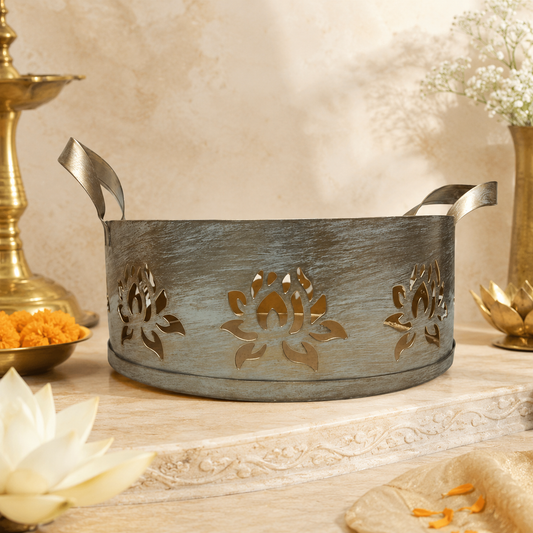 Lotus Basket with Handles – Shagun & Fruit Tray
