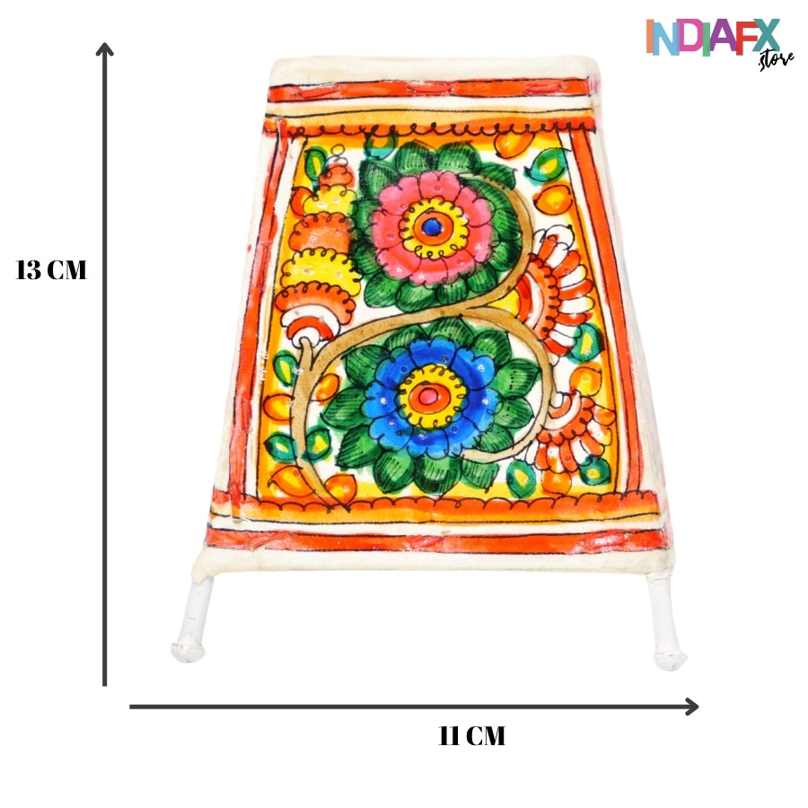 Tholu Bommalata Leather Lamp - Hand-Painted by Andhra Artisans (13cm)