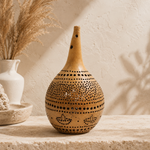 Handcrafted Bottle Gourd Hanging Lamp Open-Cut Ambient Light Decor