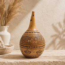 Handcrafted Bottle Gourd Hanging Lamp Open-Cut Ambient Light Decor