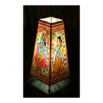 Handmade Goat Leather Lamp | Hand-Painted Beauty | 12 Inch