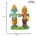 Handcrafted Rama & Seetha Idol – Pure Etikoppaka Magic