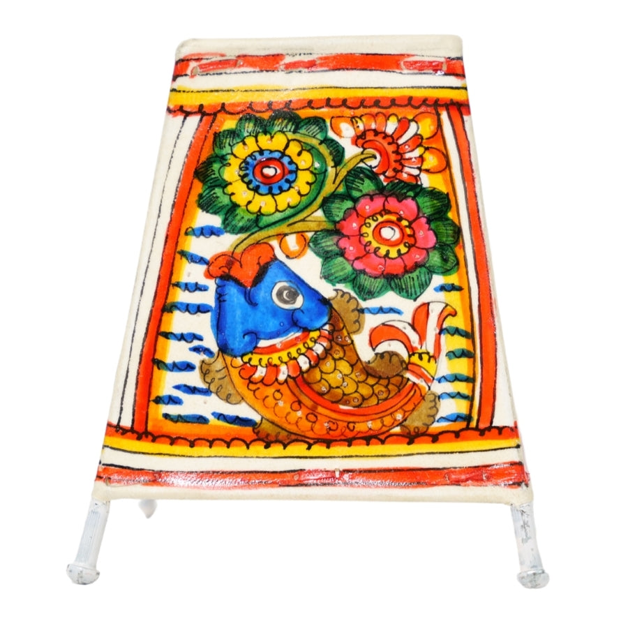Tholu Bommalata Leather Lamp - Hand-Painted by Andhra Artisans (13cm)
