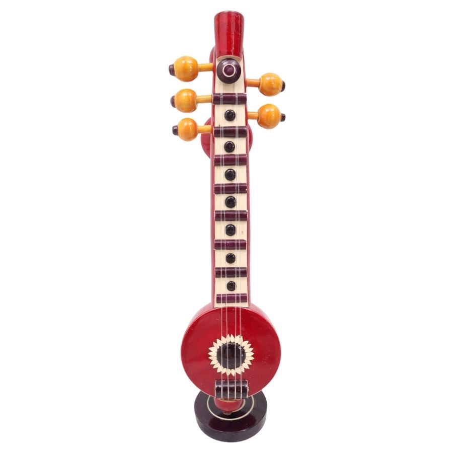 🎶 IndiaFx Handcrafted Etikoppaka Veena Showpiece Toy