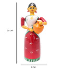 IndiaFx Handcrafted Etikoppaka Lady With Pot Showpiece Toy | 6 IN