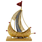 Handmade Artistic Boat Figurine Ethnic Home Decor Accent