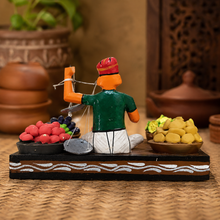 Kondapalli Wooden Vegetable Vendor Showpiece