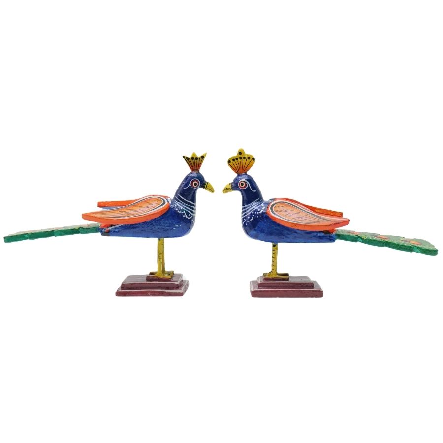 IndiaFx Handcrafted Kondapalli Peacock Set
