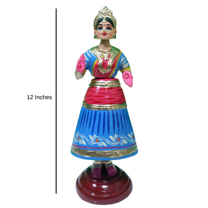 🎨🌟 Beautiful 12-Inch Kondapalli Dancing Doll | Handcrafted Art