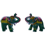 Handcrafted Varanasi Trunk Up Set Elephant Showpiece