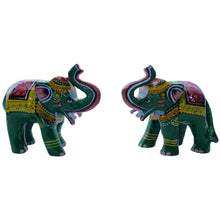 Handcrafted Varanasi Trunk Up Set Elephant Showpiece